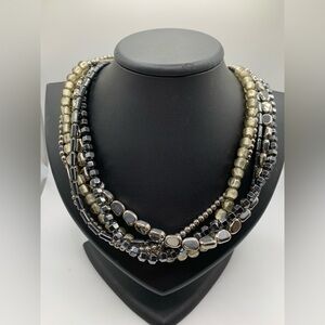 SILPADA 925 sterling silver hematite multi strand necklace